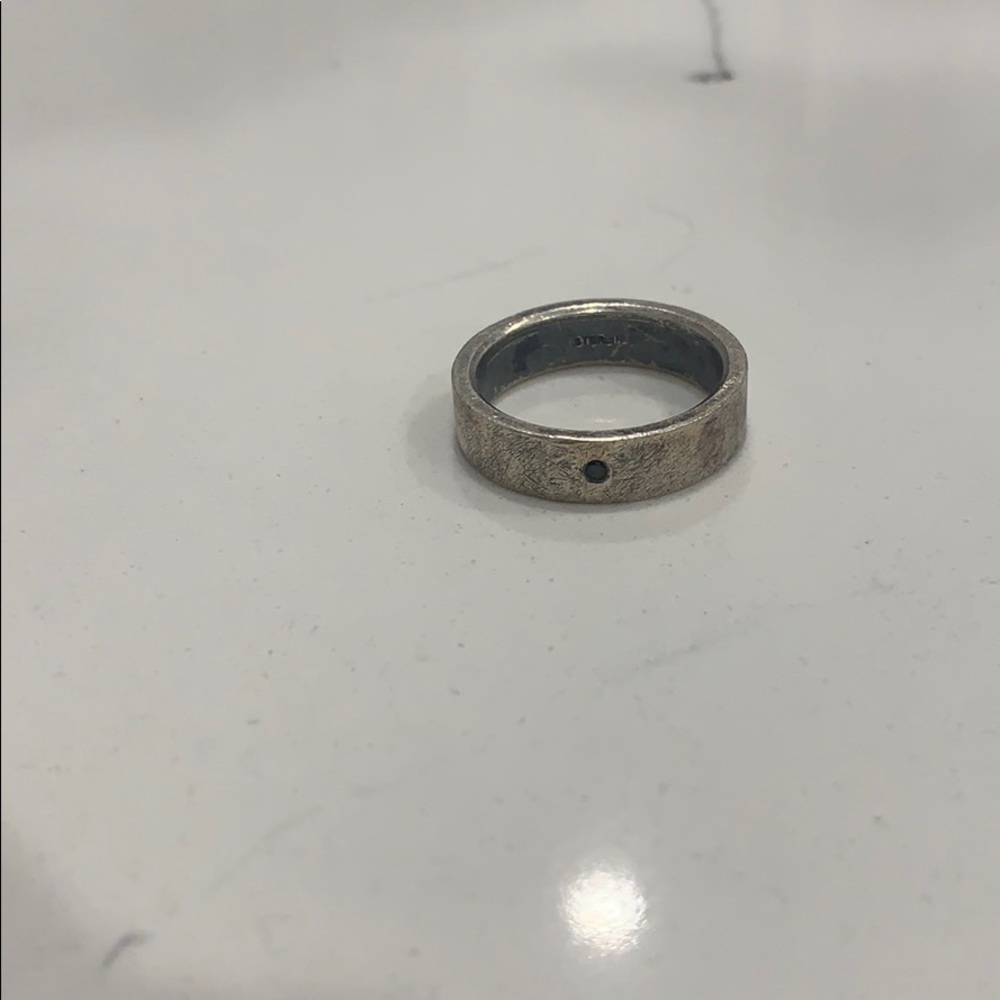 Men’s industrial black diamond ring